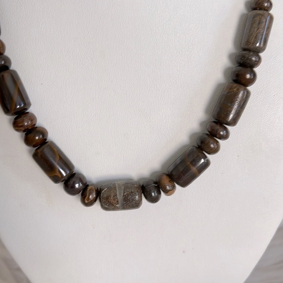 Jay King Mine Finds Brown Jasper Beaded Necklace - Picture 2 of 9